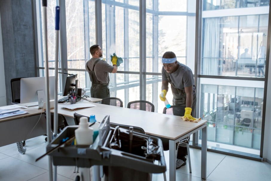 A service dedicated to the cleanliness and maintenance of office environments and medical facilities